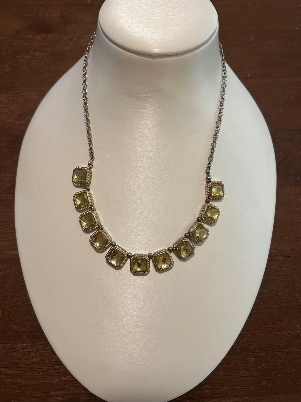 Yellow Crystal Statement Necklace